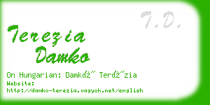 terezia damko business card